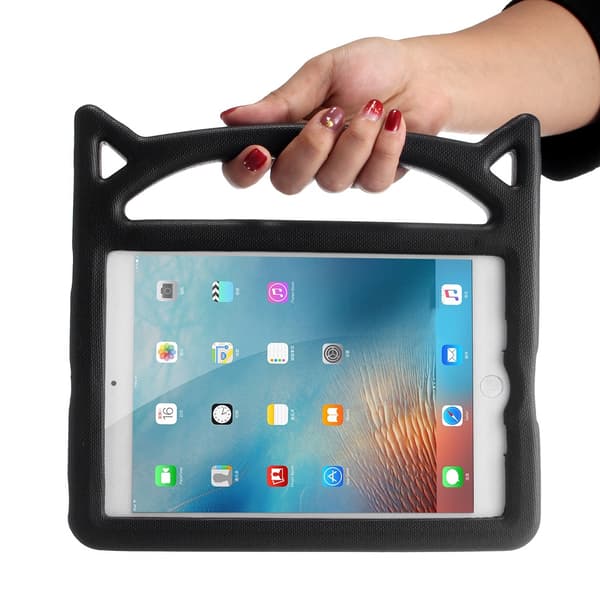 Stilfuldt etui til iPad mini6 sort stativ børn sødt magnetisk