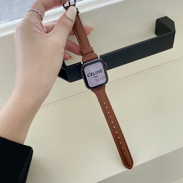 Kellon ranneke Apple Watch iWatch S10/46mm lämmin ruskea