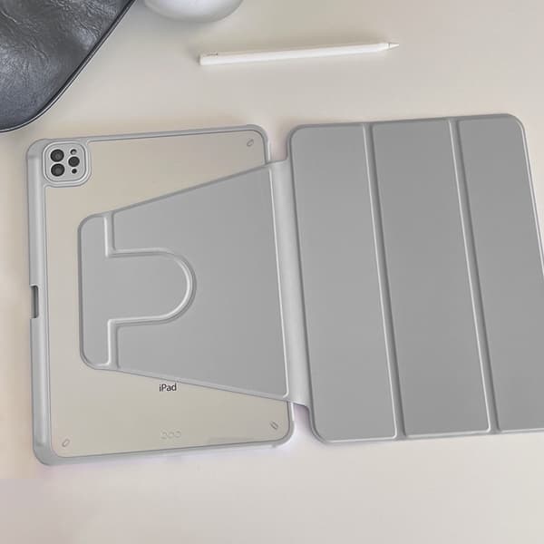 Etui til iPad 2022/2023 10 10.9\" Galaxy Grå Solid Ramme Roterende Trifold