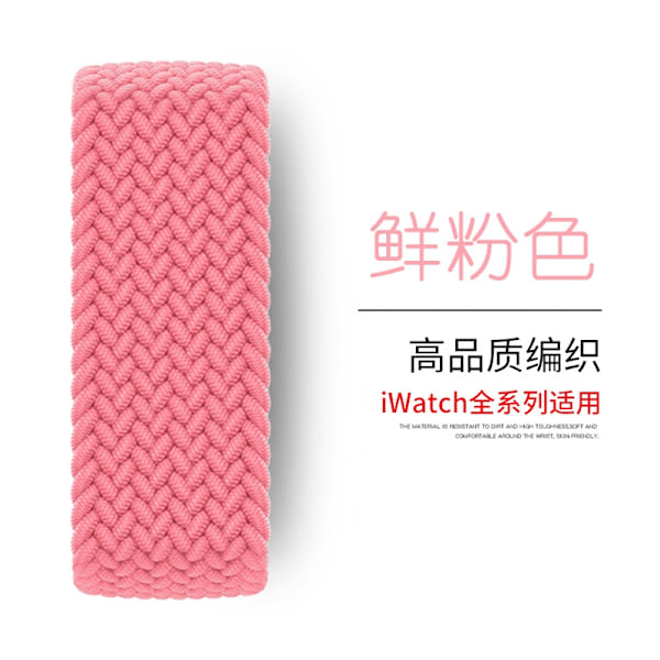 Klockarmband för Apple Watch iWatch 38/40/41/42mm storlek L, längd 155mm ljusrosa
