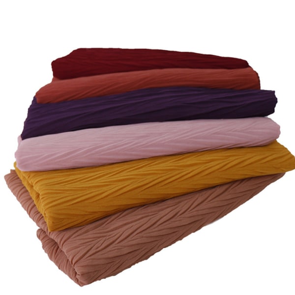 Damsjal 2022 Chiffong plisserad vår och höst 21# leather purple 180cm