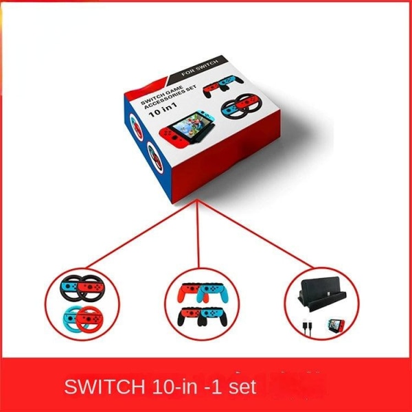 För Switch Game Accessories Suit 10 in 1 Set Handle Steering Whe