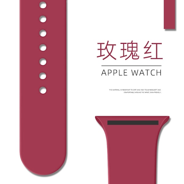 Klockarmband för Apple Watch iWatch 38/40/41/42mm Standard/S 32 Rosröd