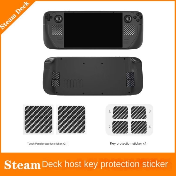 Steam Deck Host Button Protection Sticker Steam Deck Carbon Fiber Touch Pad Sticker Set