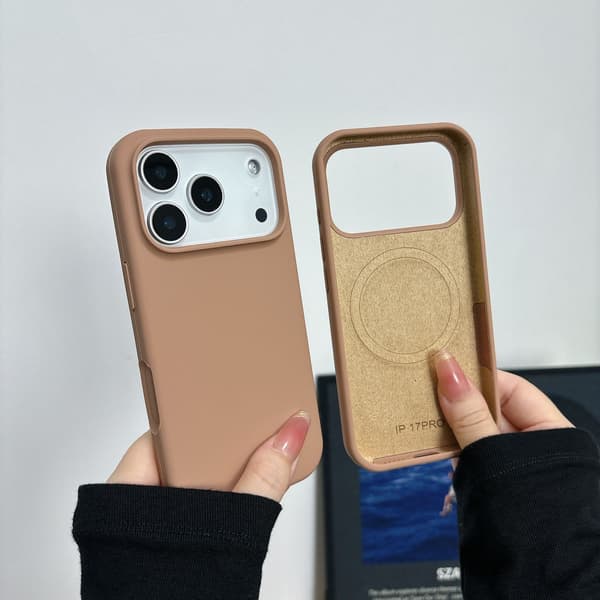 Etui til iPhone 17 Pro Max Desert Farve Flydende Magnetisk Fuld-Dækknap Drop-Proof