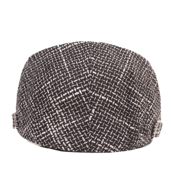 Beret lue Bomull og lin Vår Høst Peaked Cap for middelaldrende og eldre Advance Hats Men Beret Khaki Adjustable