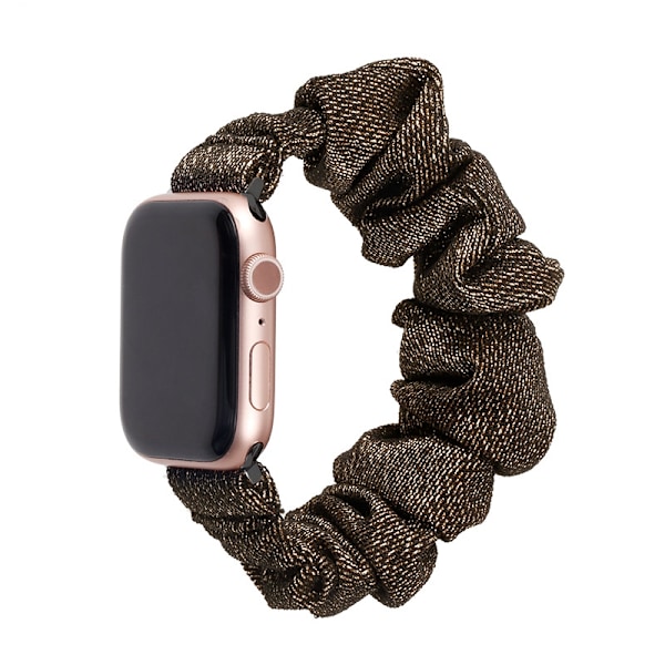 Urrem til Apple Watch iWatch 38/40/41 S størrelse sølv metal konnektor gul sort guld