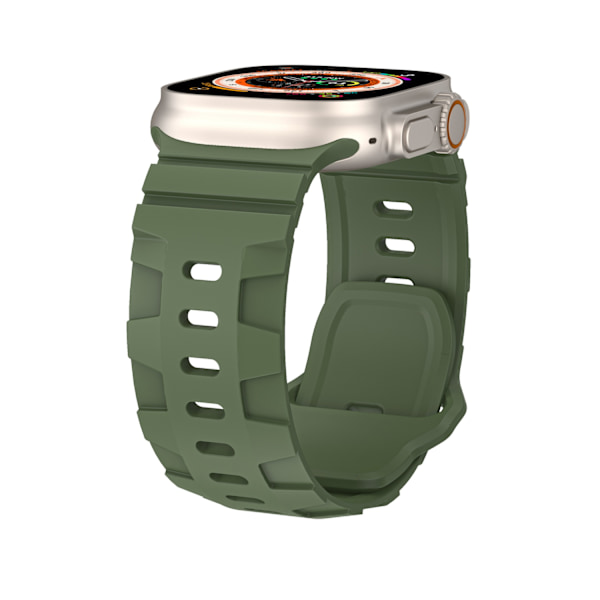 Klockarmband för Apple Watch iWatch 42/44/45/49mm Universal Breddad Version - Militärgrön