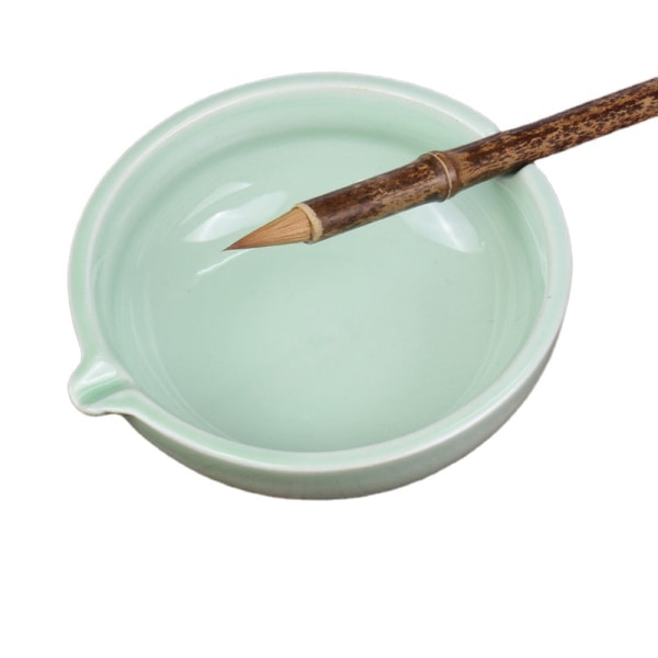 Tuhkakuppi Jingdezhen keraaminen toiminnallinen kynäpidike lasitettu Celadon vesikulho kirjoitus-harjapesuri paletti Glaze discoloration