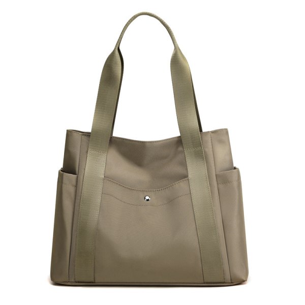 Dame Håndveske Bærbar Vanntett Bærbar Tote Bag Stor kapasitet Fritid Khaki