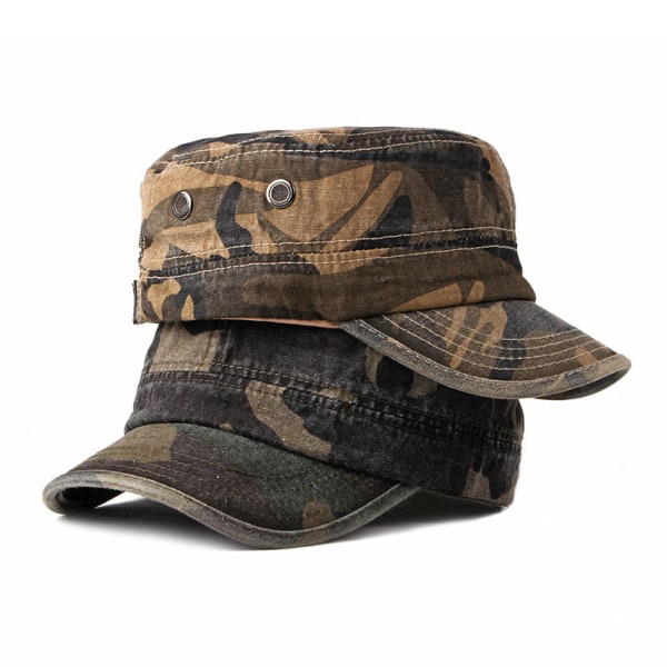 Baseballkasket 2022 Forår Sommer Solbeskyttelse Solskygge Camouflage Fritid spidskatte Brown Adjustable