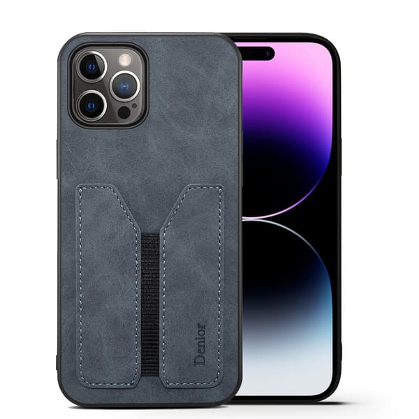Etui til iPhone 15 Pro Max grått kortspor elastisk fullt multi-kort anti-fall
