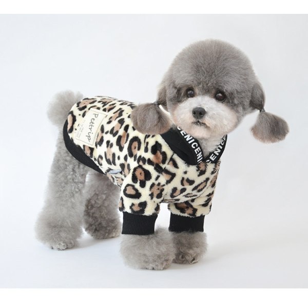 Kjæledyrsklær Hundebaseballuniform transformasjonsdrakt Leopard print XXL