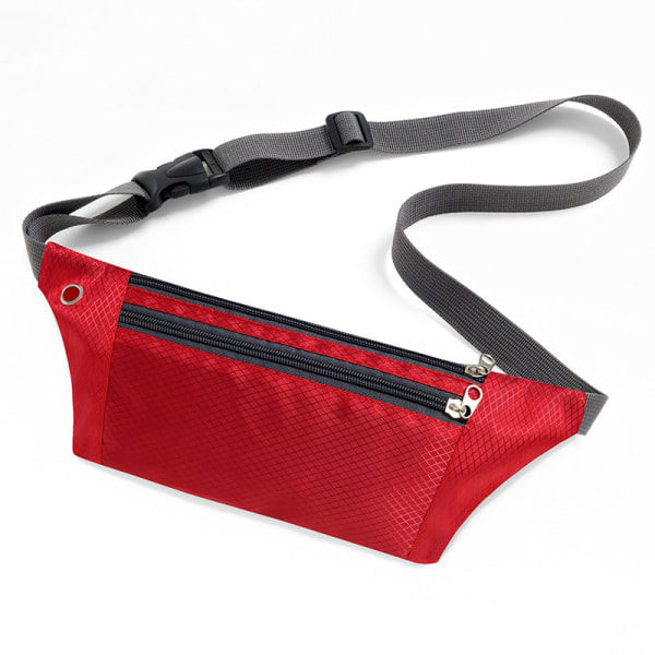 Fanny Pack Running Belt Waist Bag Organizer Kevyt ja tiukka suuri kapasiteetti Red