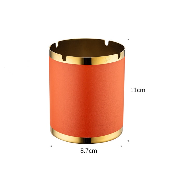 Askebeger KTV Rustfritt stål Overdimensjonert Enkel Anti-Grå Flue Vindtett Kommersiell Askebeger Orange Gold round ashtray medium