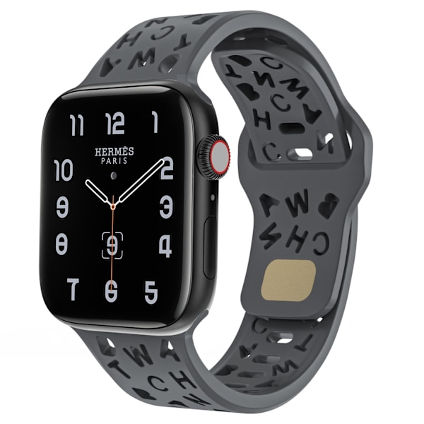 Klockarmband för Apple Watch iWatch 38/40/41/42mm liten urtavla mörkgrå