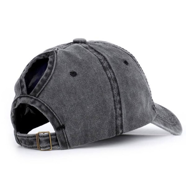 Baseballkasket 2022 Forår Sommer Solbeskyttelse Ensfarvet broderi Afslappet hat Gray M（56-58cm）