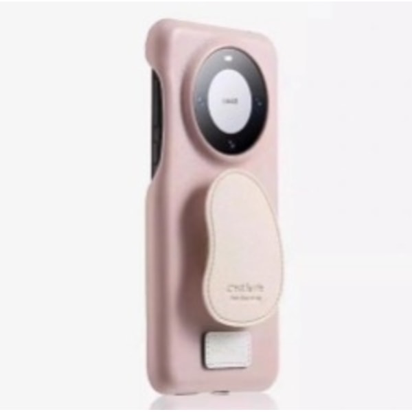Etui til iPhone16promax beige kartoffelstativ pink læder jx cremet gul højkvalitets PU