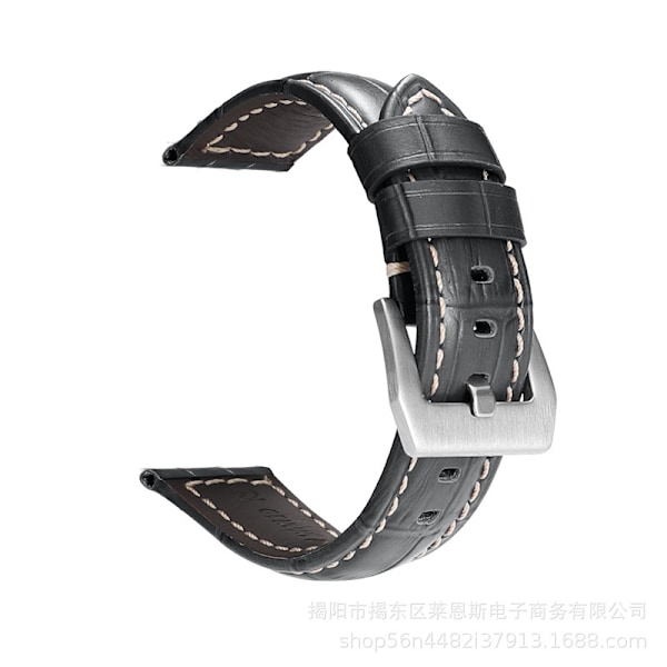 Klockarmband för Apple Watch iWatch Tillämpligt gränssnitt 42-44-45-49mm HW-Bambu läder rymdgrå-Silverspänne- PNH
