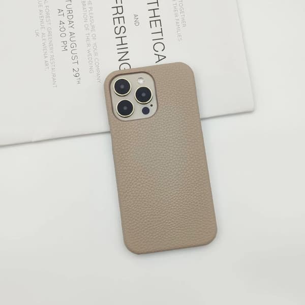 Etui til iPhone 17 Air Abrikos læder halv etui