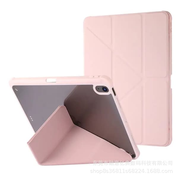 Stilig etui for iPad 11\" Pro M4 2024 Rosa Sammenleggbart Fullt Stropp