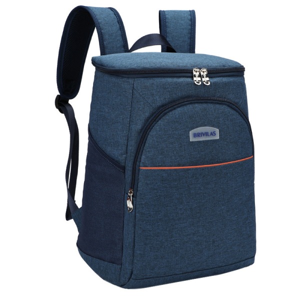 Kvinder pige rygsæk skuldertaske skoletaske Outdoor Picnic Bag Stor Ice Pack Stor kapacitet termisk taske Navy blue