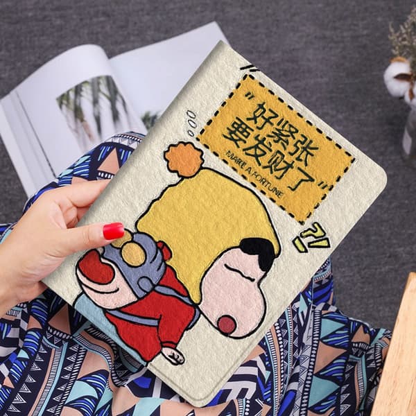Etui til iPad Pro 2024 13\" Book Fortune Small \"Full silikonstropp\"