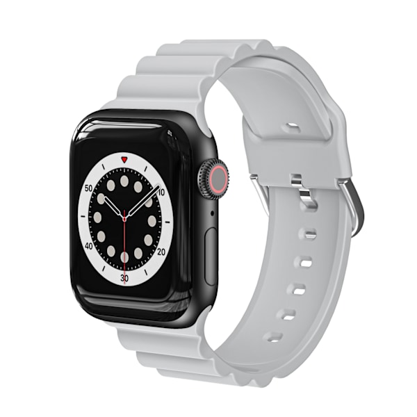 Klockarmband för Apple Watch iWatch 38/40/41/42MM liten urtavla ljusgrå