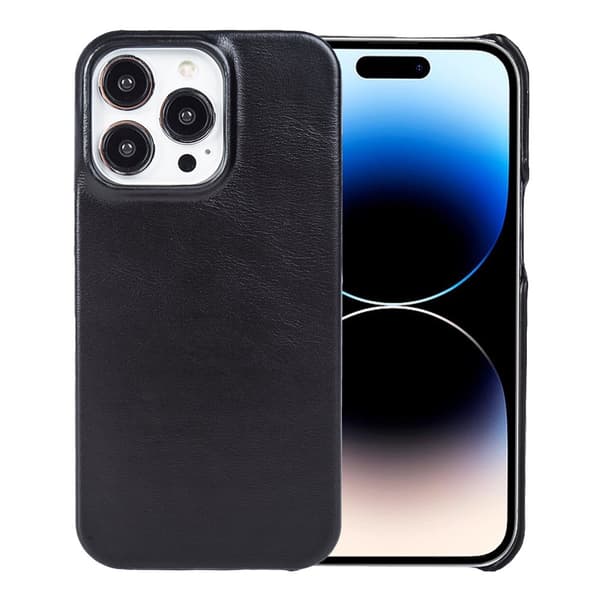 Fodral för iPhone16 svart läder