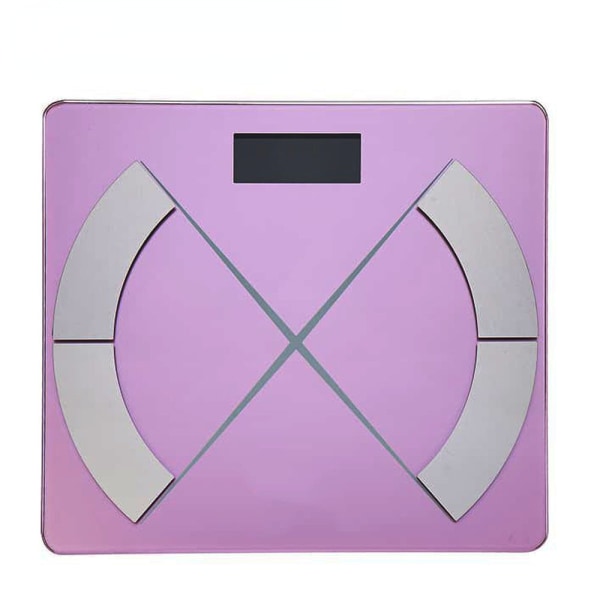 Kroppsviktsvåg Badrum rund hörnplattform Digital elektronisk hem Vuxen Hög precision Pink Rechargeable
