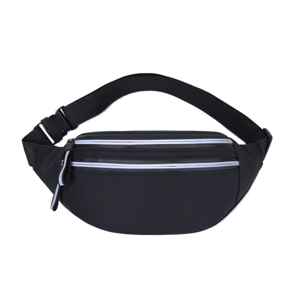 Fanny Pack Løpebelte Midjeveske Organizer Vanntett koreansk mote nattrefleks Gray