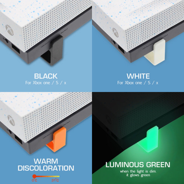 XboxOne/S/X Host Riser Video Game Ventilation Base Flat Riser -lisävarusteille Luminous green