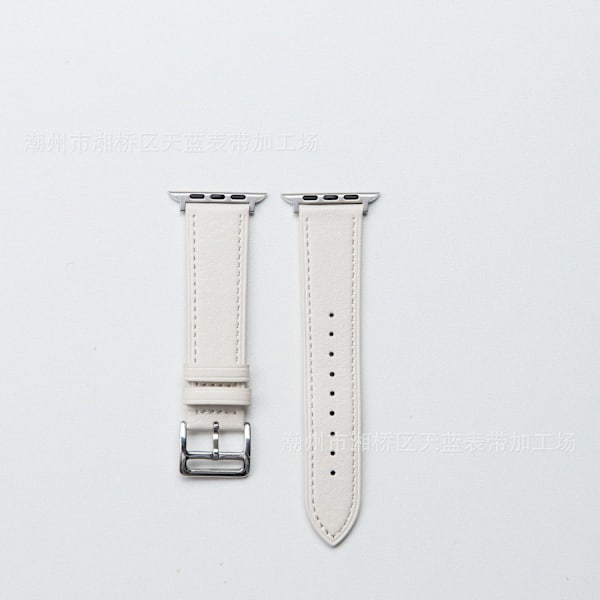 Klockarmband för Apple Watch iWatch 42/44/45 urtavla vit ek