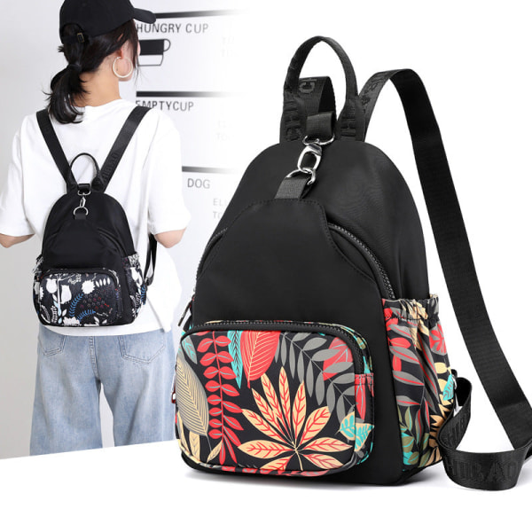 Naisten tyttöreppu olkalaukku koululaukku Pieni Multi-Pocket Bag National Mini Kevyt Butterfly