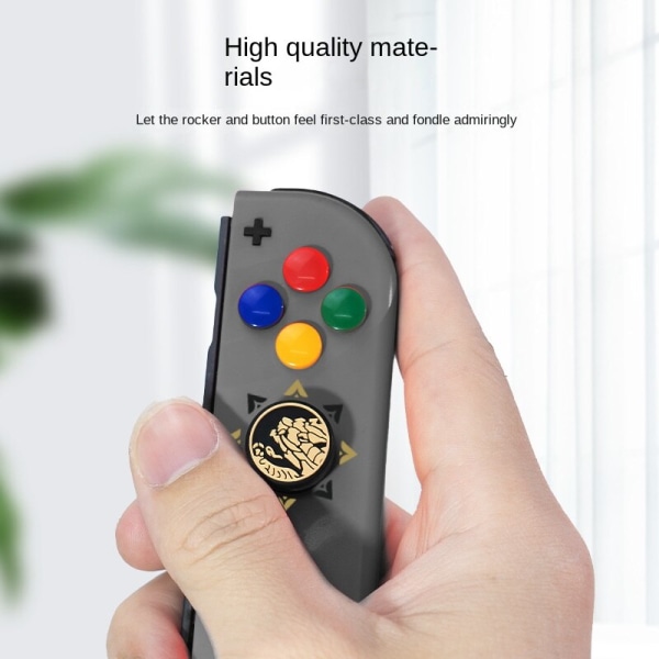 For Nintendo Switch Button Sticker JoyCon Handle Joystick Cap Monster Hunter Theme NS Protective Black plum color
