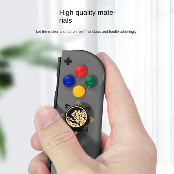 For Nintendo Switch Button Sticker JoyCon Håndtak Joystick Cap Monster Hunter Theme NS Protective White