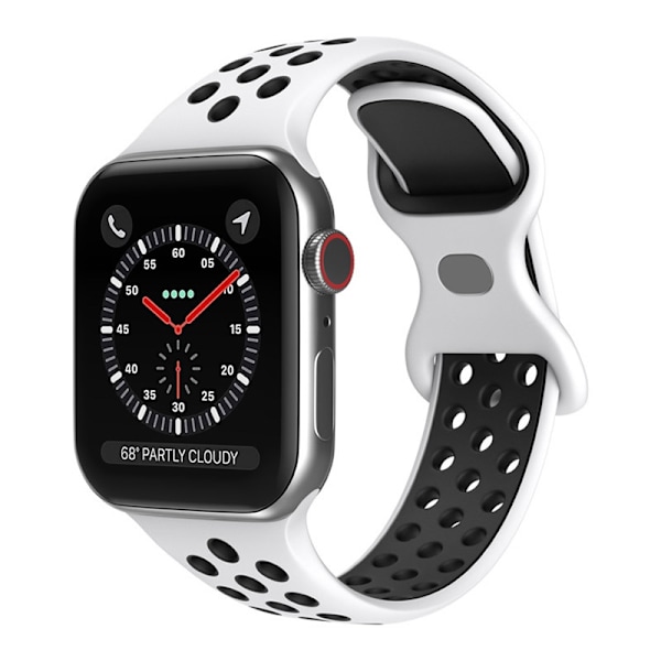 Kellon ranneke Apple Watch iWatch 42/44/45/49mm valkoinen ja musta