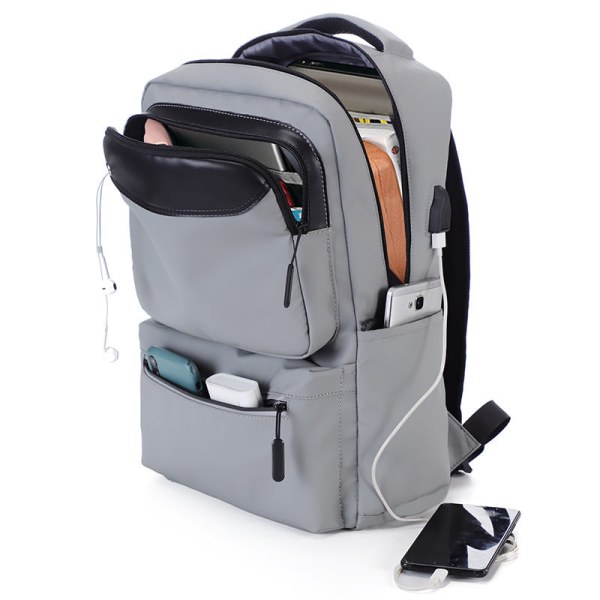 Ryggsäck män Casual mode vattentät dator män skola college student present axelväska 219 Backpack Blue Gray