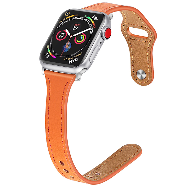 Kellon ranneke Apple Watch iWatch 42/44/45/49/46mm iso kellotaulu Nail-shrink A-tyyppi - oranssi