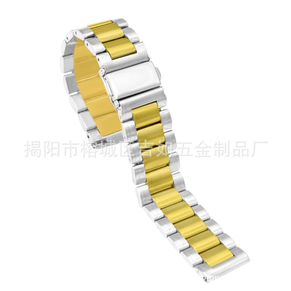 Klockarmband för Apple Watch iWatch 22 bredd 38/40/41 tre pärlor massivt silver guld