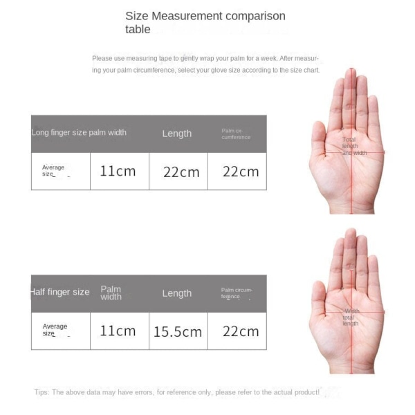 Kvinner Menn Sykkelhansker Sykling Berøringsskjerm Lang Finger Hånd Anti-Skli Fitness Blue Average Size