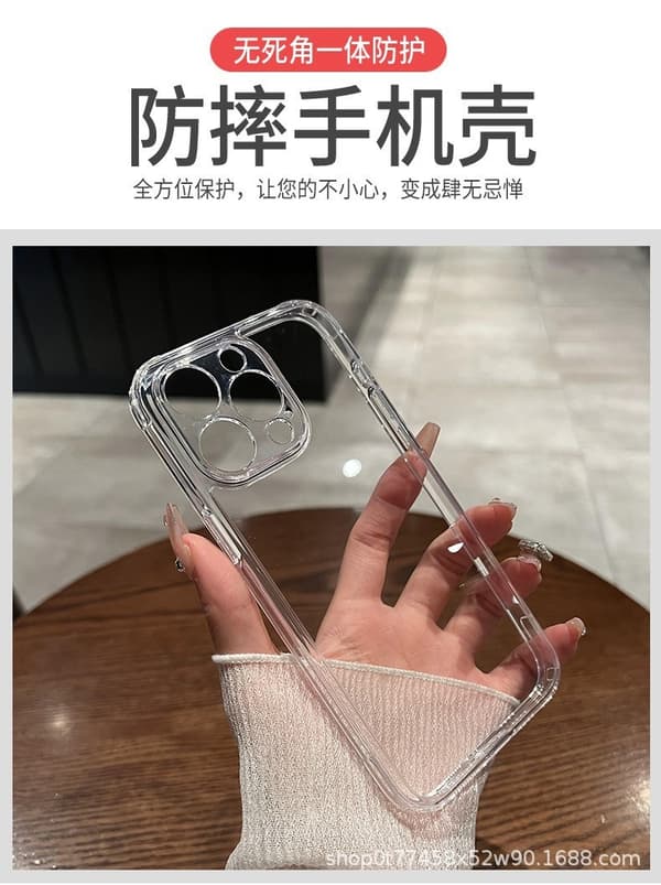 2 stk. deksel til iPhone 17 akryl innside for fallbeskyttelse transparent