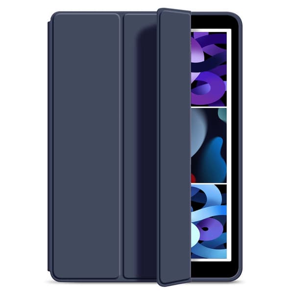 Etui til iPad Pro 2017 10.5\" Tri fold Side Deep Sea Blue Silikone Blødt Læder