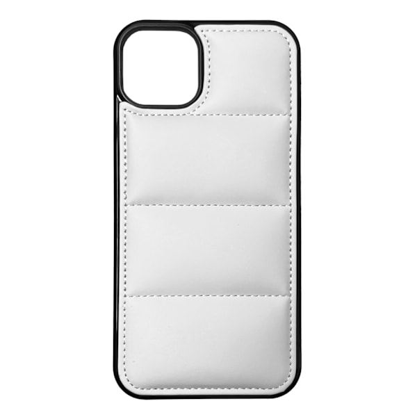 Valkoinen untuvatakki nahkainen iPhone 13 -kotelo