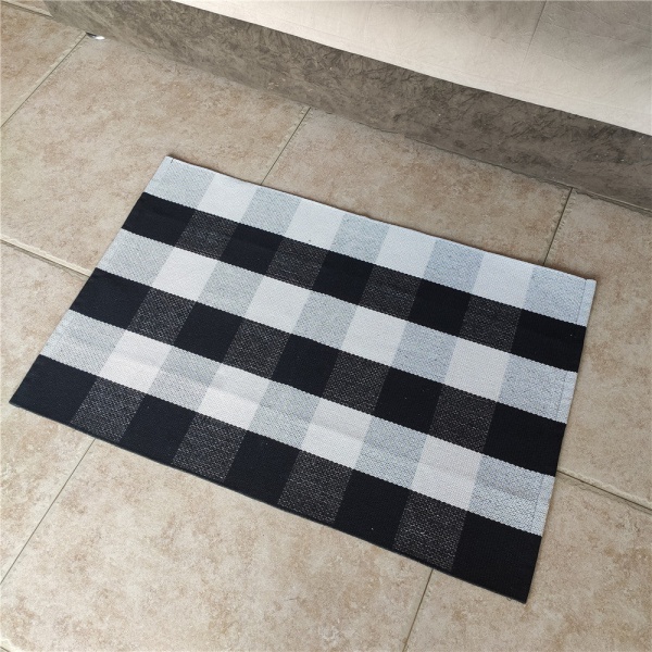 Badematte Sklisikre Absorberende Dusj Badeteppe Teppe Vevd Black 45*70cm