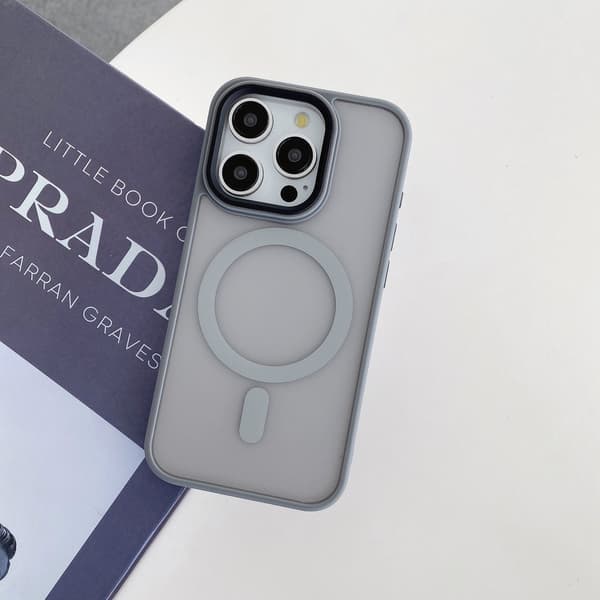 Etui til iPhone 17AIR Grå blød farve magnetisk mat finish