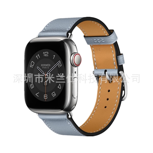Klockarmband för Apple Watch iWatch 38/40/41/42mm-S10 33 Single Loop Linen Blue