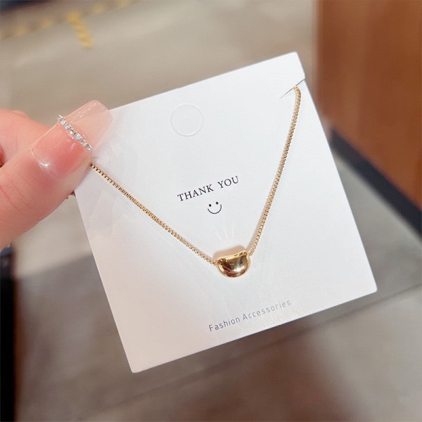 Women Necklace Chain Choker Pendant Jewelry Girls Gift Simple  Titanium Steel Heart-Shaped Gold