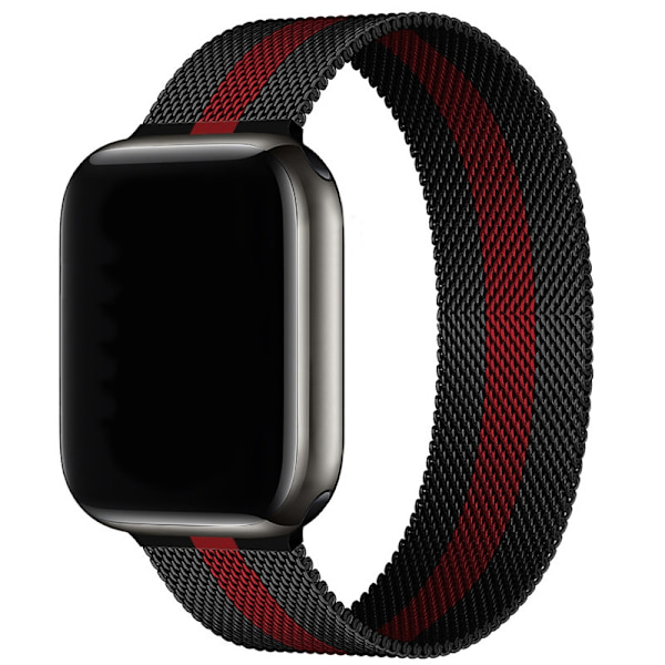 Kellon ranneke Apple Watch iWatch 38/40/41mm musta ja punainen