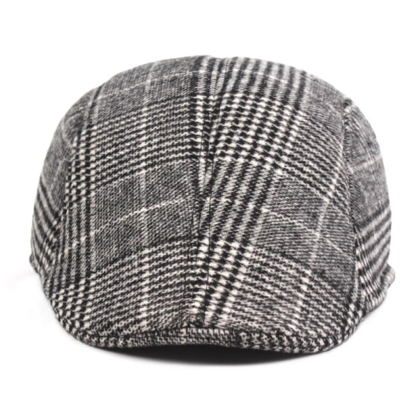 Baskerhatt Bomull basker herrhatt med toppad cap Winter Warm Advance Hats Medelålders och äldre hatt Brown M（56-58cm）